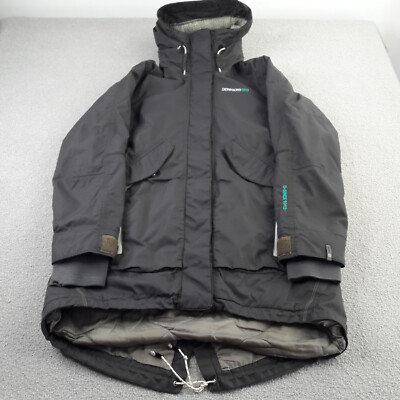 Didriksons Womens Coat UK 12 Grey Storm System Parka Jacket Ladies Hooded