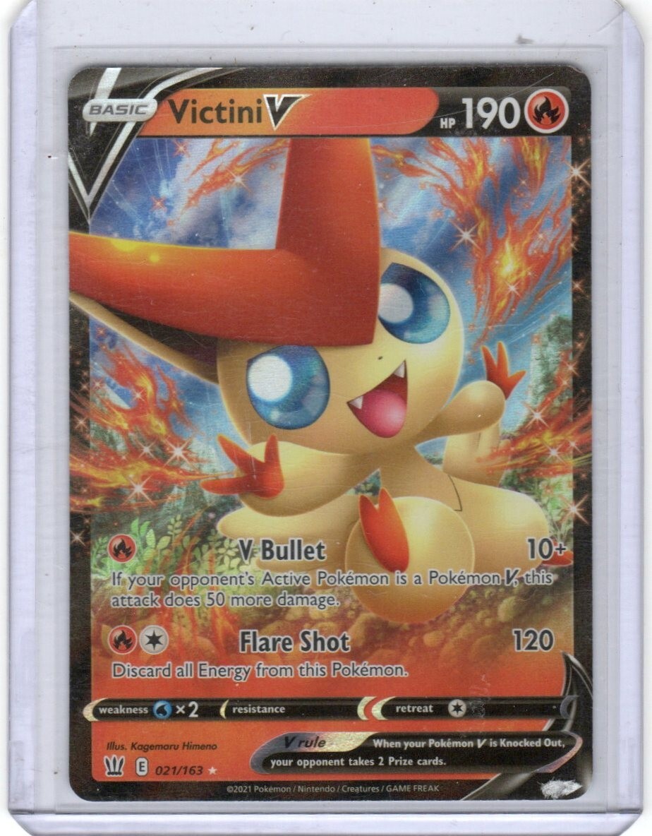 Victini V 21/163 Battle Styles Ultra Rare Full Art Holo Pokemon TCG NM 🔥- 418