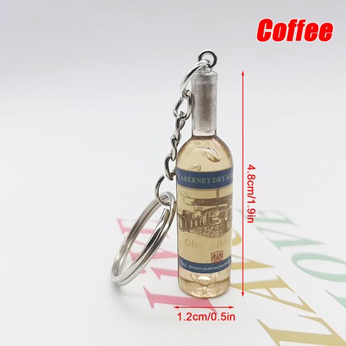 Acrylic Beer Wine Bottle Keychain Various Car Bag Key Ring Pendant Accessry G_x$ - Picture 15 of 17