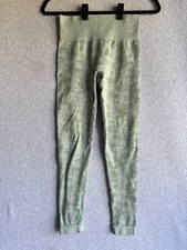 Gymshark Seamless Leggings Womens Small Green Camoflauge Yoga Athletic Wear