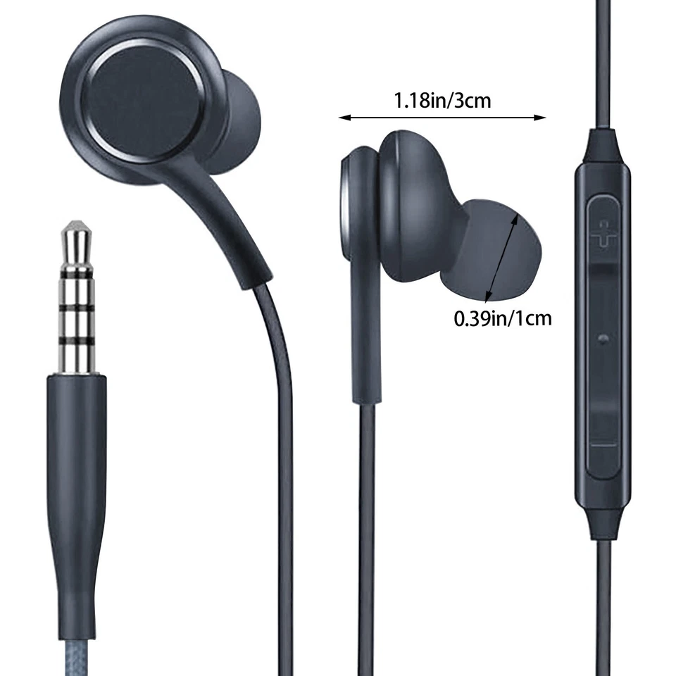 3.5mm Wired Earbuds Earphones In Ear Headphones With Microphone For Phone & PC - Image 2 of 4
