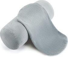 2 Pcs Cervical Neck Roll Pillow Cover with Zipper 14 X 7 Inch round Neck Roll Pi