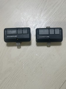 Two (2) Chamberlain Garage Door Opener Remotes with Clip Tested - Model 953ESTD