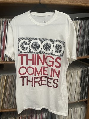 RARE! Vintage Michael Jordan  GOOD THINGS COME IN THREES  T-Shirt Large Retro 3