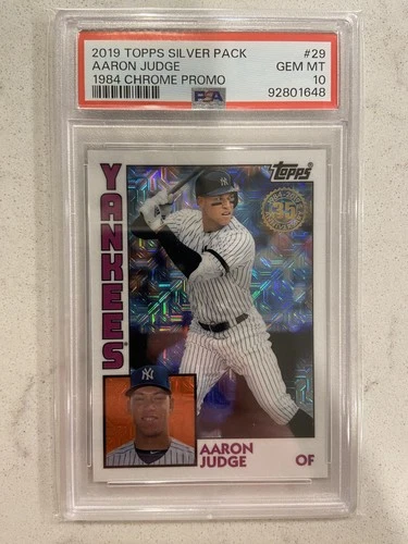 2019 Topps Silver Pack Aaron Judge 1984 Chrome Promo PSA 10 Gem Mint #T84U-29