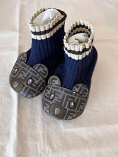 FENDI FF Bear-themed baby shoes 11cm size 7 kids NEW with BOX FS From JAPAN