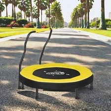3FT Mini Trampoline with Handlebar, Indoor Outdoor Kids Rebounder, 220LB Capacit