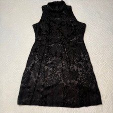 Whimsigoth Gothic Vintage 90s Dawn Joy Black Brocade Dress 11/12