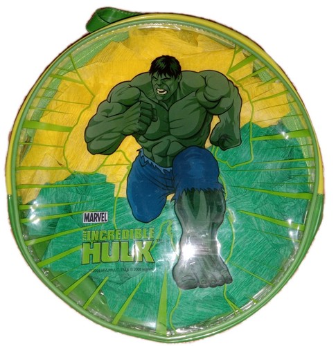Marvel The Incredible Hulk 2008 Green & Yellow Circle Bag For Kids (9 1/2" In) - Picture 1 of 2