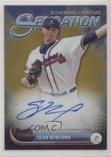 2017 Bowman Chrome Sensation Gold Refractor 36/50 Sean Newcomb #CSA-SN Auto 00bo