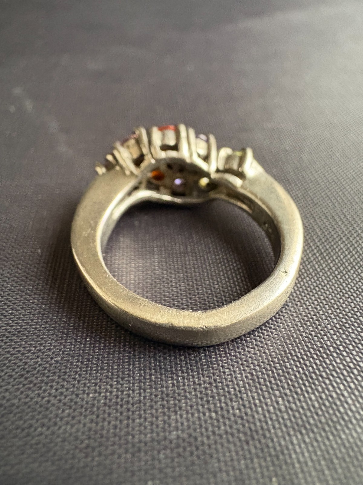 925 Sterling Silver Ring Cluster Multi Gemstones … - image 3