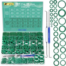595 Pcs Metric and SAE Air Conditioning O-Ring Kit for Automotive A/C, Compresso