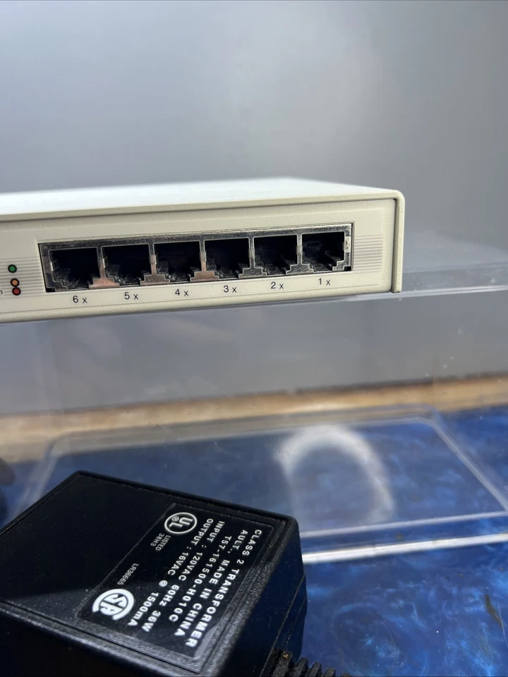 New SMC Ethernet TigerHub TP6 SMC3206T 6-Port 10BASE-T Coax Tested Works - Image 3 of 4