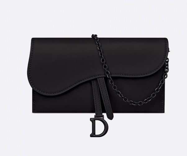 Christian Dior Ultra Matte Leather Saddle Chain Long Wallet | eBay