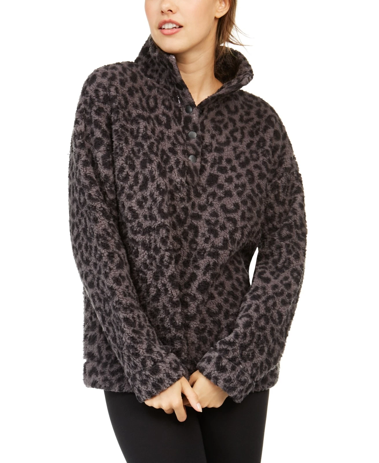 Jenni Womens Faux Sherpa Cozy Pullover Size 2XL