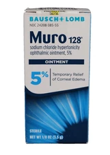 Bausch + Lomb Muro 128 5% Ophthalmic Ointment 3.5 G (0.125oz) (EXP 2026+)