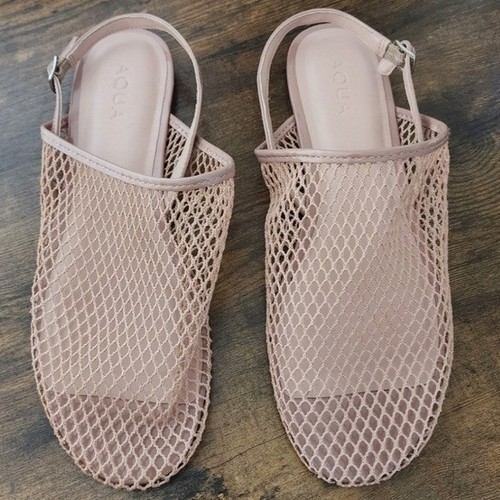 Aqua Krisy Mesh Slingback Flats Size 10 Rose Blush Bloomingdale Exclusive - Picture 7 of 7