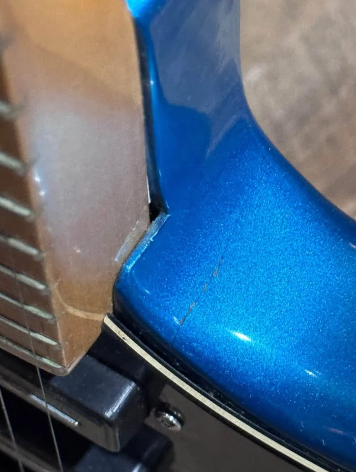 1983 Peavey T-27 металлический синий электрогитара и чехол нуждается в чистке см. фотографии - Изображение 4 из 4