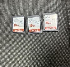 3 Pcs SanDisk Ultra 16GB Class 10 SDHC 80 Mb Memory Card Open Box