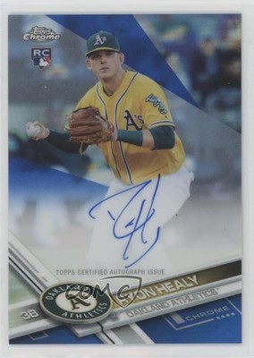 2017 Topps Chrome Rookie Blue Refractor 69/150 Ryon Healy #RA-RH Auto RC x0z