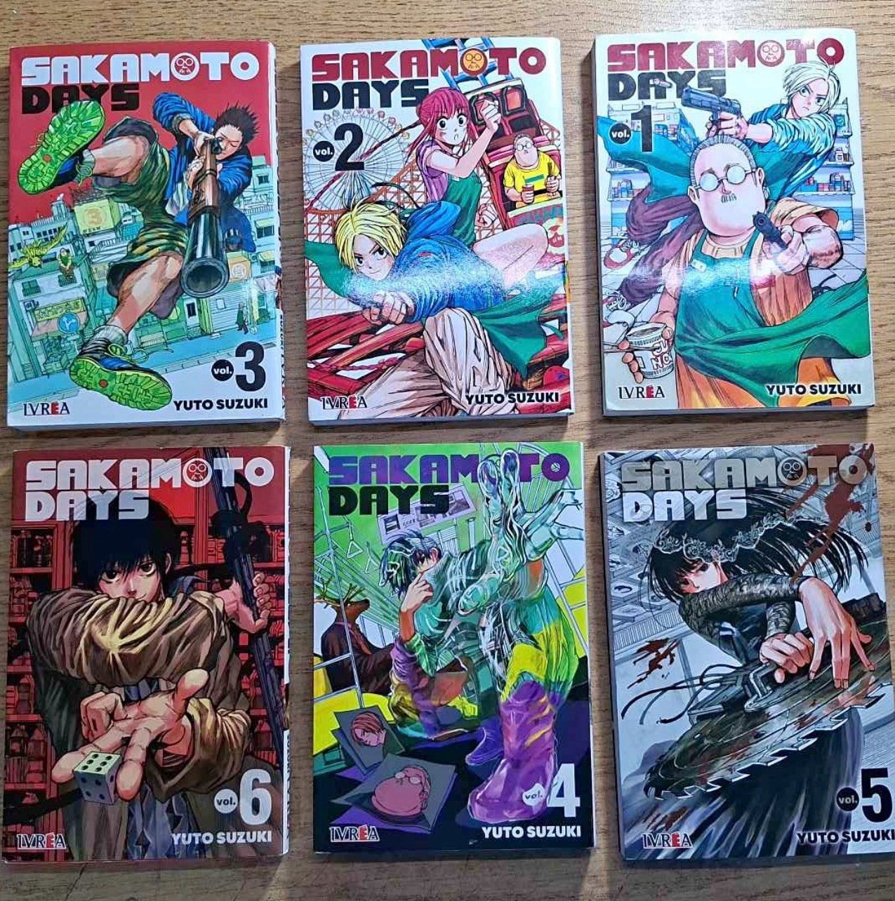 LOTE 1-6 CÓMICS MANGA SAKAMOTO DAYS IVREA ESPAÑOL ESPAÑOL HITO SUZUKI