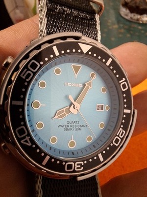 FoxBox Quartz Men's Watch  Tuna Dive Design  Diver Watch