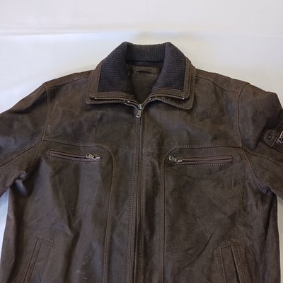 Roundtree & Yorke RN#58909 Men's Brown Full Zip Genuine Leather
