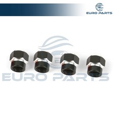 Black Car Tire Stem Valve Caps 4 Pcs Aluminum Alloy Valve Stem Covers Hexgon