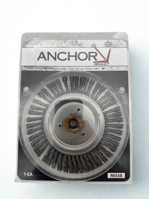 Anchor 4S58 4'' Stringer Bead Knot Wire Wheel, 0.20 Wire, 5/8''-11 AH