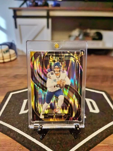 2024 Panini Select Premier Level Caleb Williams #114 Black & Gold Shock Prizm RC