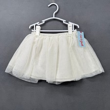 Cat  Jack Tulle Tutu Skirt Girls 3T White Iridescent Dot Lined NEW