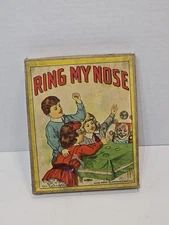 Antique Milton Bradley Ring My Nose Clown Ring Toss Game Complete with Rings