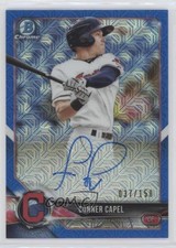 2018 Bowman Chrome Prospect HTA Blue Mojo Refractor 37/150 Conner Capel Auto 1u4