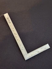 Small Japanese Shinwa Stainless Steel Square, Imperial Marking, 3" x 6"