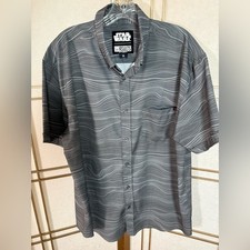 RSVLTS Star Wars Mandalorian Gray Button Down Shirt - Men  s Size XL Rare