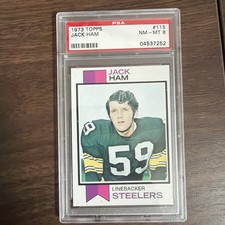 1973 Topps #115 Jack Ham Rookie Card HOF. PSA 8 NM/MT. rookie card picture