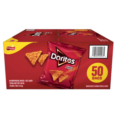 Doritos Nacho Cheese Tortilla Chips - 1 oz., 50 Pack