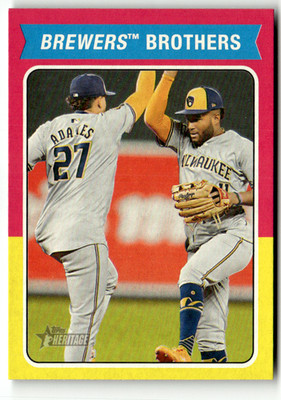 2024 Topps Heritage MLB No. CC-8 Willy Adames Jackson Chourio Brewers Brothers