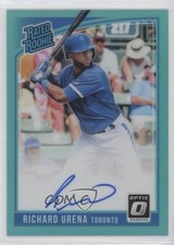 2018 Donruss Optic Rated Rookie Signatures Aqua Prizm Richard Urena Auto 7m3