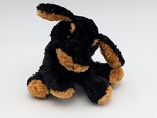 Russ Doozer Black Brown Rottweiler Puppy Dog Plush Mini Beanbag 4.5 Inch