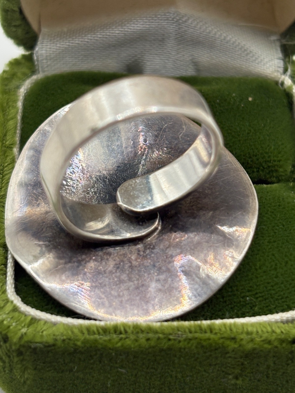 Sterling Silver Round Adjustable Ring - image 2