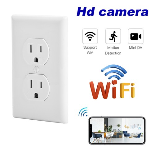 Presa GFCI da Parete AC HD 1080P WiFi Rilevamento Movimento Visione Remota - Foto 2 di 23