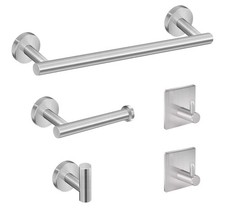 5-Pieces Bathroom Hardware Set Brushed Nickel
