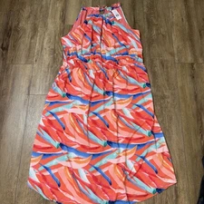 Dex Women's multicolor sleeveless maxi dress three XL