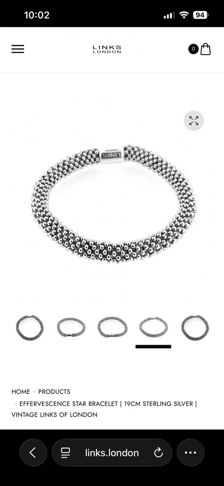 LINKS OF LONDON Ladies Effervescence Sterling Silver Star Bracelet RRP265 - Image 2 of 4