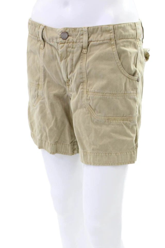 Sanctuary Womens Cotton Zip Button Lined Shorts Tan Size EUR 27 - Image 2 of 4