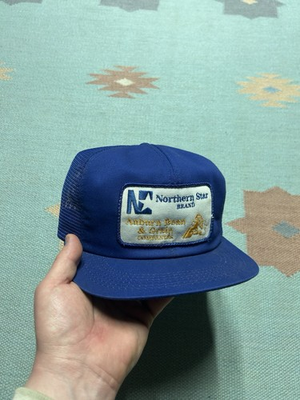 #ad Vintage k products brand trucker hat mesh northern star patch auburn bean grain $40.00