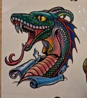 VINTAGE 1990'S TEMPORARY TATTOO'S SNAKE DRAGON SHIELD EAGLE UNICORN TATS — photo 4