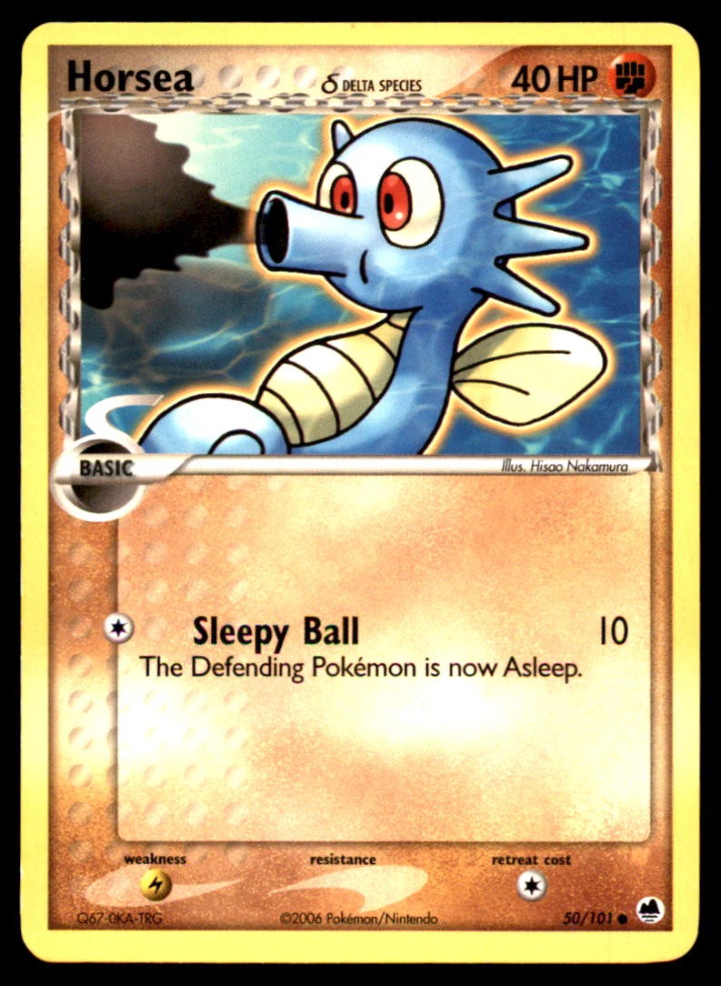 Horsea 50/101 Common Dragon Frontiers Pokemon Moderately Played