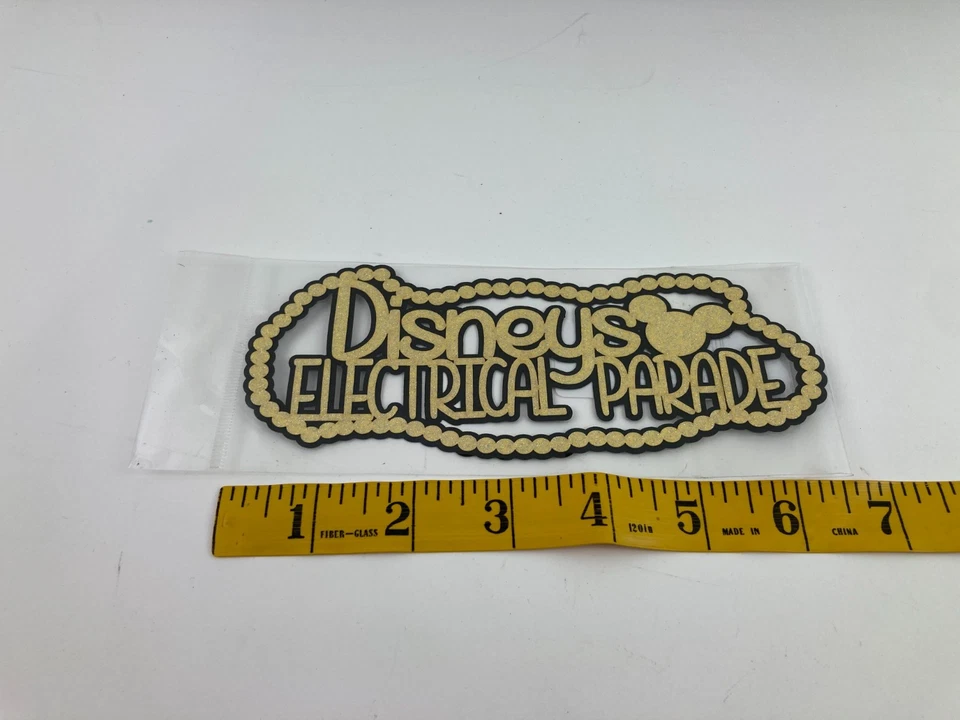 Disney's Electrical Parade штампованная бумага для скрапбукинга золотой блеск сделано в США - Изображение 3 из 3